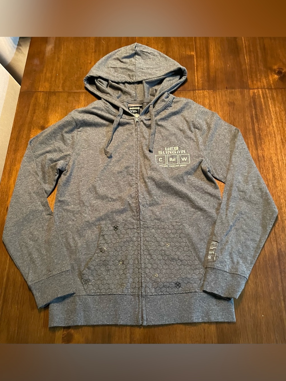 Disney Parks Marvel Spiderman Campus Web Slinger Zip Hooded Sweatshirt Men’s XS